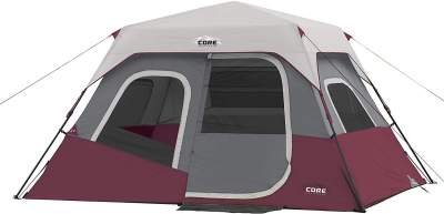 CORE 6 Person Instant Cabin Tent with Wall Organizer