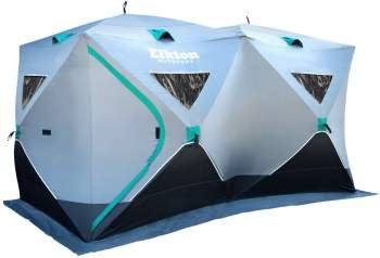 Elkton Outdoors Portable 3-8 Person Ice Fishing Tent
