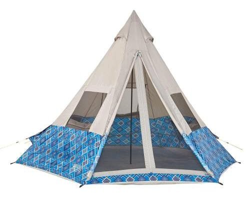 Wenzel 11.5 x 10 Foot Shenanigan 5 Person Teepee Camping Tent