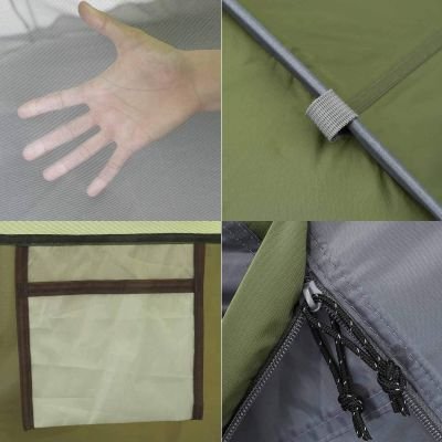 storage pockets and zippers Hui Lingyang Pop Up Tent