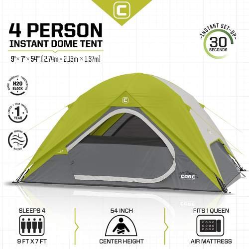 CORE 4 Person Instant Tent Review