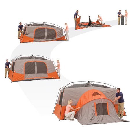 pitching ozark trail 11 person tent