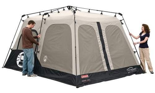 Fully Expanded Tent Frame Coleman 8 Person Tent