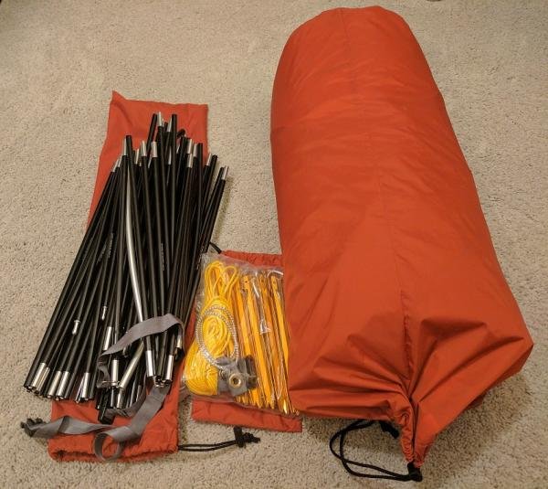 marmot thor tent tent poles and carry bag
